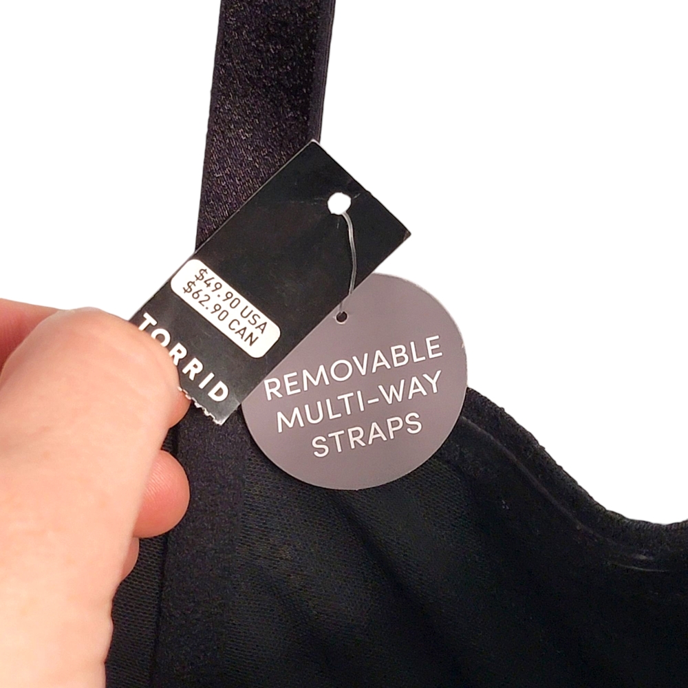 Torrid Curve Elegant Black Strapless Lightly Lined Bra 46DDD NWT - Picture 11 of 11